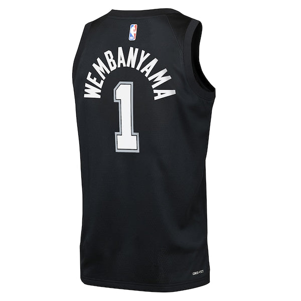 Victor Wembanyama San Antonio Spurs Nike Youth 2025/26 City Edition Swingman Jersey - Black - Image 3