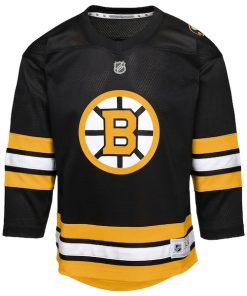Alternative view of Boston Bruins Youth Home Custom Replica Jersey - Black