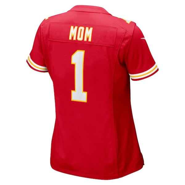 Number 1 Mom Kansas City Chiefs Nike Women's Game Jersey - Red - Image 3