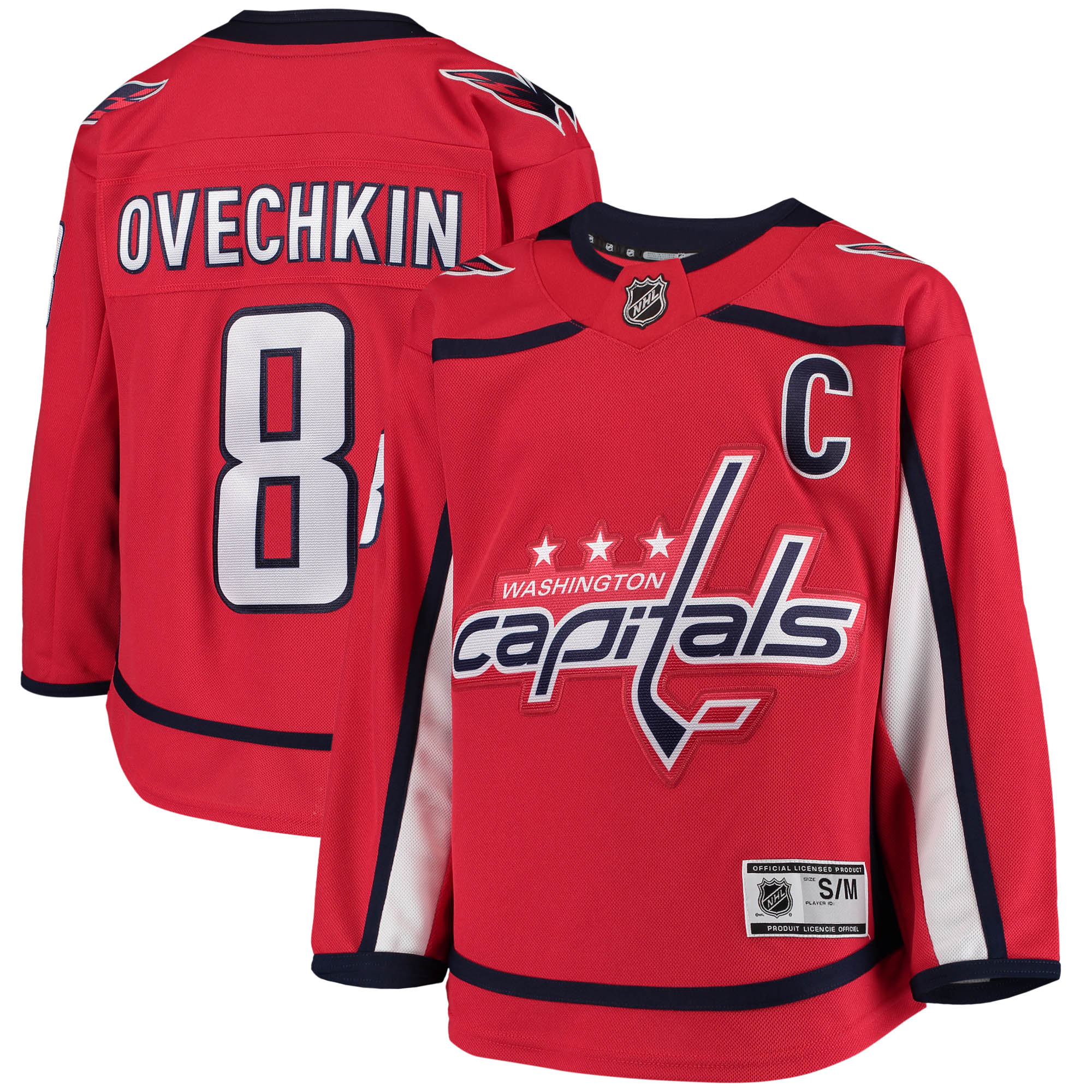 Alexander Ovechkin Washington Capitals Youth 2020/21 Alternate Premier Player Jersey - Navy/Red - Image 6