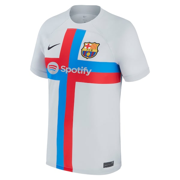 Robert Lewandowski Barcelona Nike 2022/23 Third Breathe Stadium Replica Player Jersey - Gray - Image 2