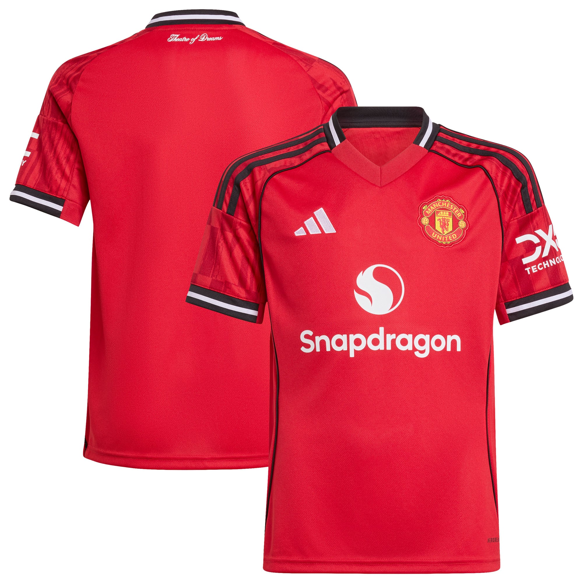 Manchester United adidas Youth 2025/26 Third Replica Jersey - Black/White/Red - Image 7