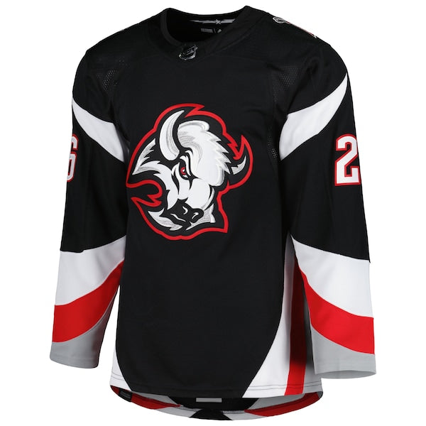 Rasmus Dahlin Buffalo Sabres adidas Alternate Primegreen Authentic Player Jersey - Black - Image 2