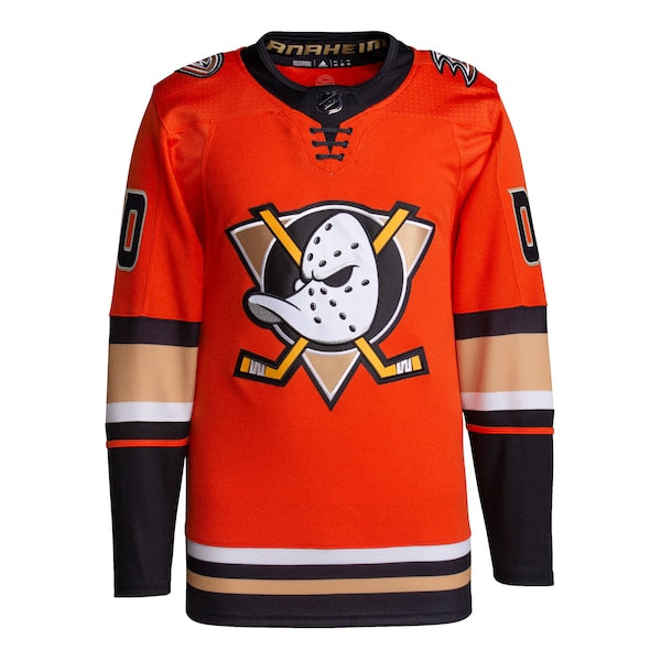 Anaheim Ducks adidas Alternate Primegreen Authentic Custom Jersey - Orange - Image 2