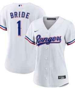 Texas Rangers Nike Women's #1 Bride Home Replica Jersey - White