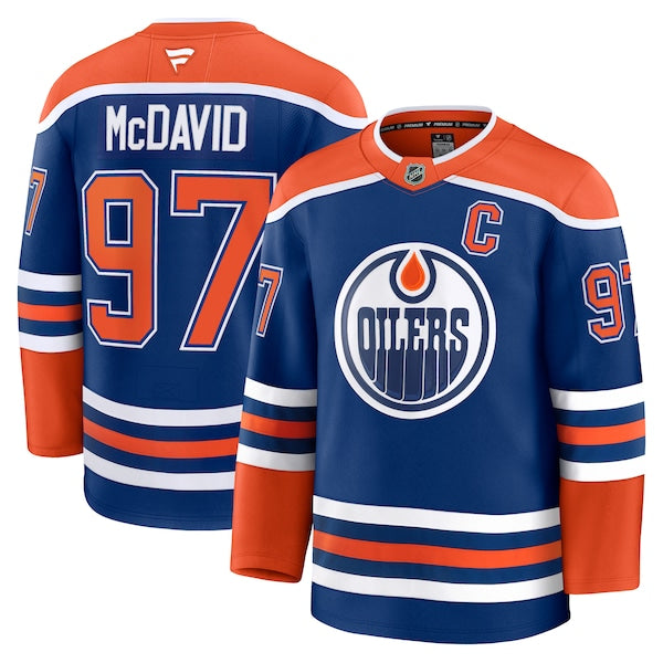 Connor McDavid Edmonton Oilers Home Premium Jersey - Royal/White
