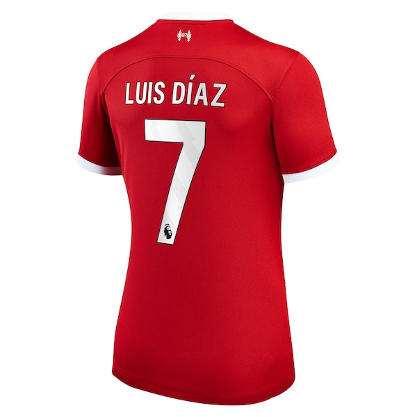 Luis Diaz Liverpool Nike Women's 2023/24 Home Replica Player Jersey - Red - Image 3