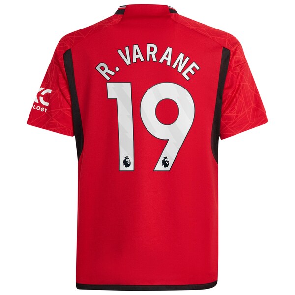 Raphael Varane Manchester United adidas Youth 2023/24 Home Replica Player Jersey - Red - Image 3