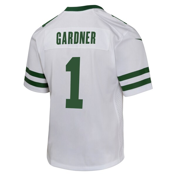 Ahmad Sauce Gardner New York Jets Nike Youth Game Jersey - Legacy White/Black/Green - Image 5