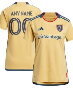 Real Salt Lake adidas Women's 2024 The Beehive State Kit Replica Custom Jersey - Gold