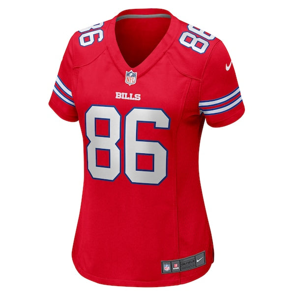 Dalton Kincaid Buffalo Bills Nike Women's Alternate Game Jersey - Red/Royal - Image 3