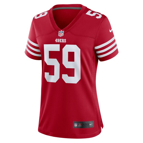 De'Vondre Campbell San Francisco 49ers Nike Women's Team Game Jersey - Scarlet - Image 2