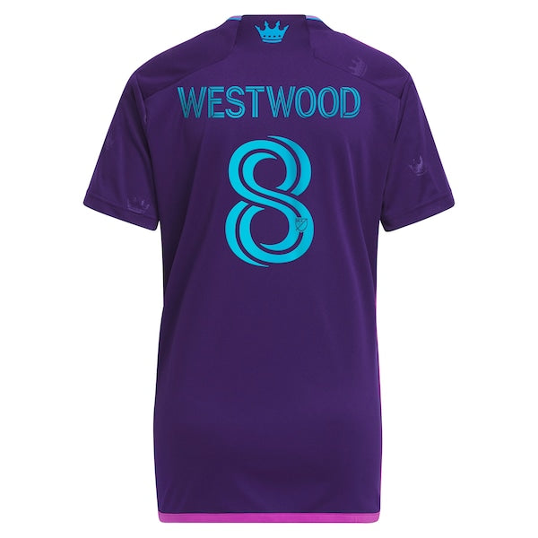 Ashley Westwood Charlotte FC adidas Women's 2023 Crown Jewel Kit Replica Jersey - Purple - Image 3