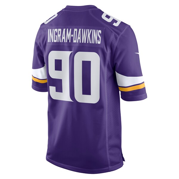 Tyrion Ingram-Dawkins Minnesota Vikings Nike Team Game Jersey - Purple - Image 3