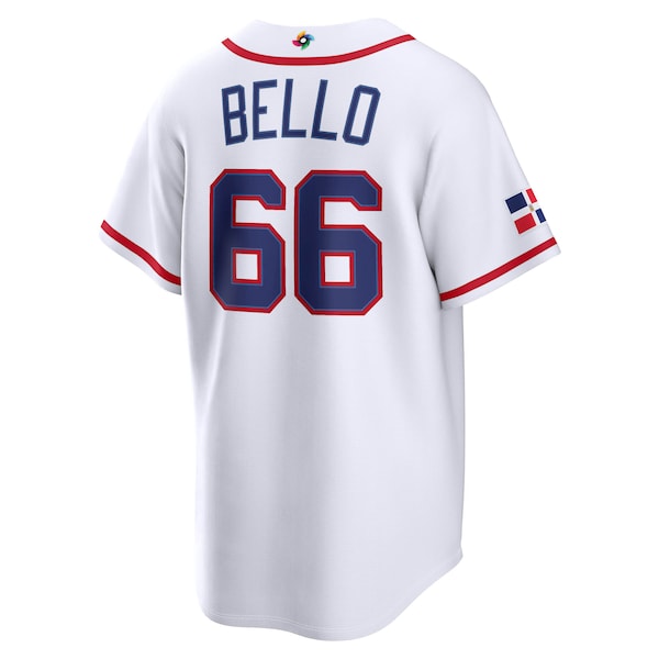 Brayan Bello Dominican Republic Baseball Nike 2026 World Baseball Classic Home Stadium Jersey - White - Image 3