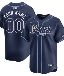 Tampa Bay Rays Nike Away Limited Custom Jersey - Navy