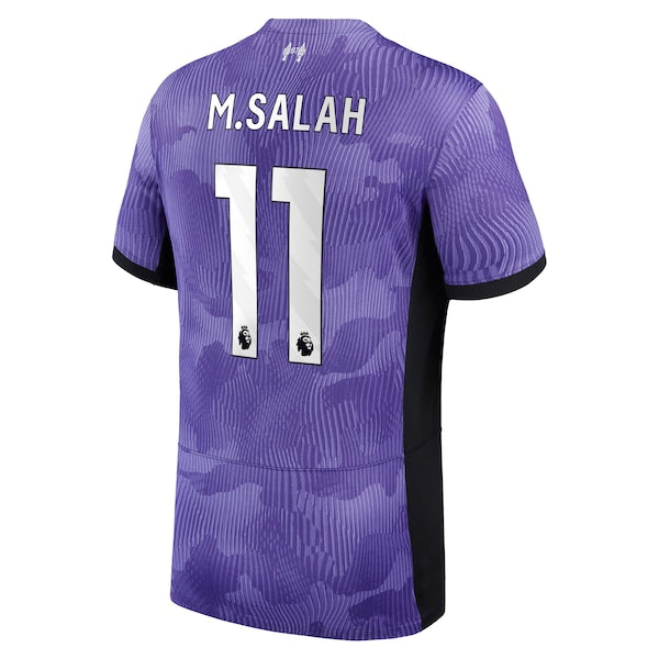 Mohamed Salah Liverpool Nike Youth 2023/24 Third Stadium Replica Player Jersey - Purple - Image 3