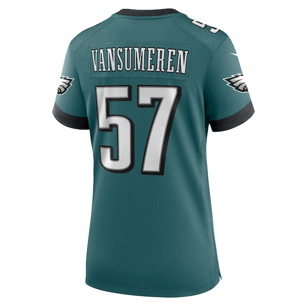 Ben VanSumeren Philadelphia Eagles Nike Women's Team Game Jersey - Midnight Green - Image 3