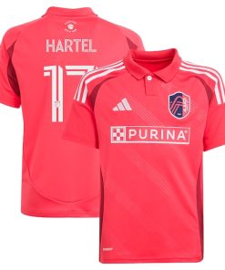 Marcel Hartel St. Louis City SC adidas Youth 2025 Forever CITY Red Replica Player Jersey - Red