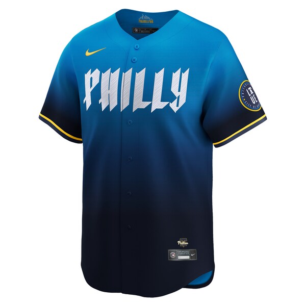 Zack Wheeler Philadelphia Phillies Nike 2024 City Connect Limited Player Jersey - Blue - Image 2