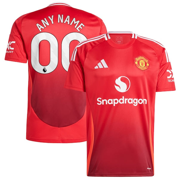 Manchester United adidas 2024/25 Home Replica Custom Jersey - Red - Image 2