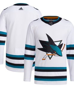 San Jose Sharks adidas Men's Away Primegreen Authentic Jersey - White