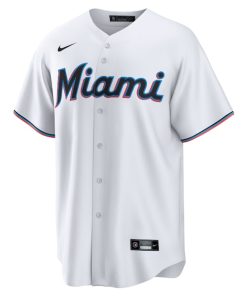 Alternative view of Sandy Alcantara Miami Marlins Nike Replica Player Jersey - White