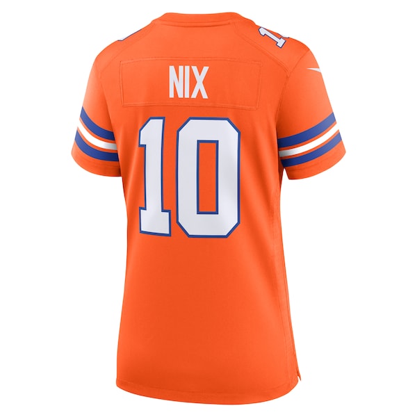 Bo Nix Denver Broncos Nike Women's Mile High Collection 1977 Throwback Player Game Jersey - Orange - Image 4