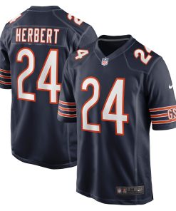 Alternative view of Khalil Herbert Chicago Bears Nike Alternate Game Player Jersey - Orange/Navy