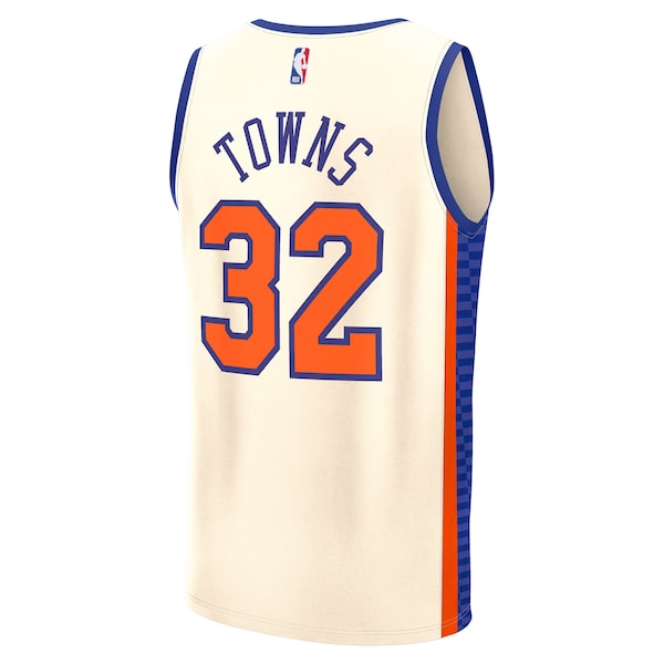 Karl-Anthony Towns New York Knicks 2025/26 City Edition Fast Break Jersey - Cream - Image 3