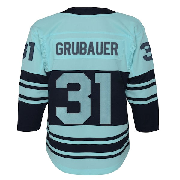 Philipp Grubauer Seattle Kraken Youth Special Edition 2.0 Premier Player Jersey - Teal - Image 3