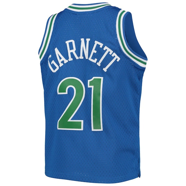 Kevin Garnett Minnesota Timberwolves Youth 1995-96 Hardwood Classics Swingman Jersey - Blue - Image 3