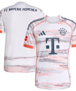 Alternative view of Bayern Munich adidas 2025/26 Away Authentic Jersey - White/Red