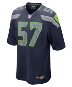 Alternative view of Frank Clark Seattle Seahawks Nike  Game Jersey - College Navy