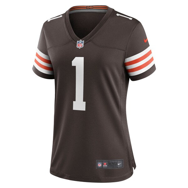 Number 1 Mom Cleveland Browns Nike Women's Game Jersey - Brown - Image 2