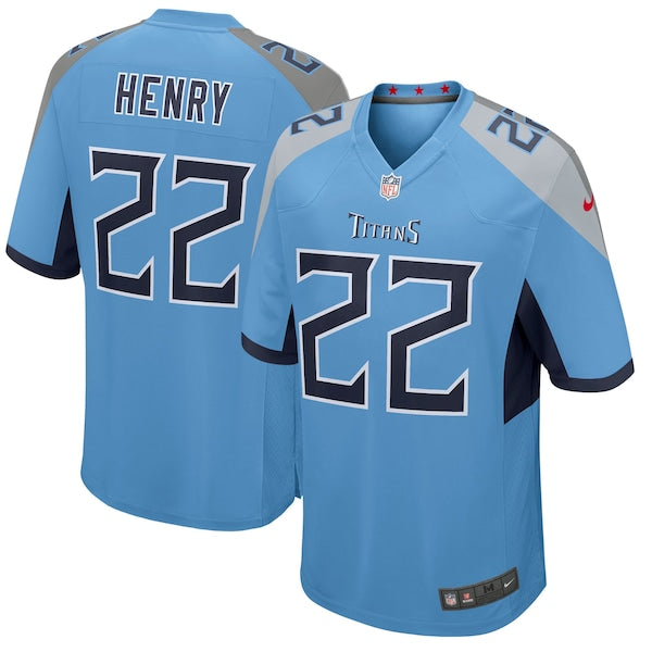 Derrick Henry Tennessee Titans Nike Youth Game Jersey - Light Blue/Navy/White - Image 2