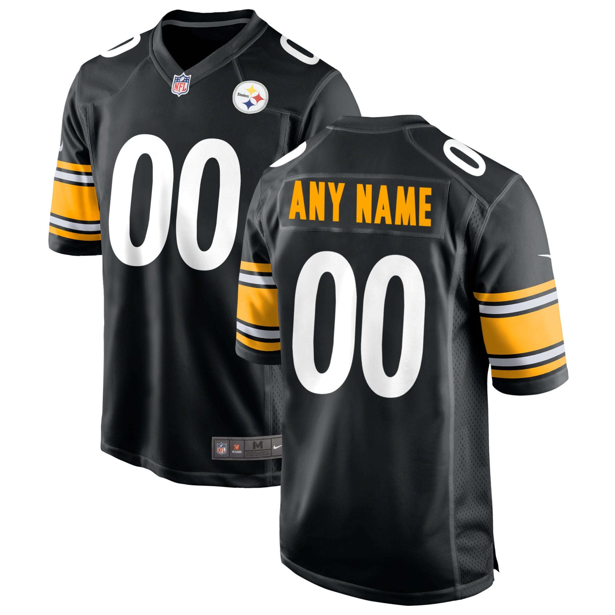 Pittsburgh Steelers Nike Alternate 1933 Throwback Game Custom Jersey - Gold/Black - Image 6