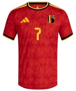 Alternative view of Kevin De Bruyne Belgium National Team adidas 2026 Home Replica Player Jersey - Burgundy