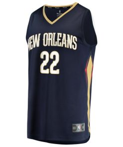 Alternative view of Derik Queen New Orleans Pelicans  Youth Fast Break Replica Jersey - Navy - Icon Edition