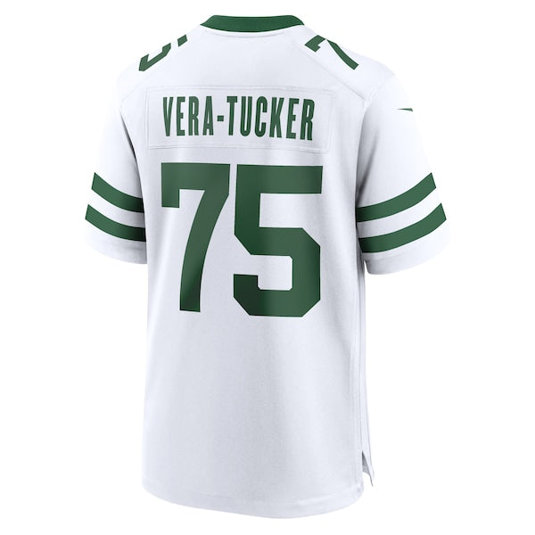 Alijah Vera-Tucker New York Jets Nike Legacy Player Game Jersey - White/Kelly Green - Image 4