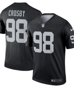 Maxx Crosby Las Vegas Raiders Nike Team Legend Jersey - Black/White