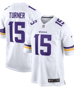 Dallas Turner Minnesota Vikings Nike Game Jersey -  White/Purple