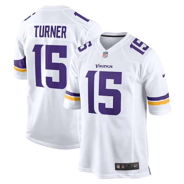 Dallas Turner Minnesota Vikings Nike Game Jersey - White/Purple