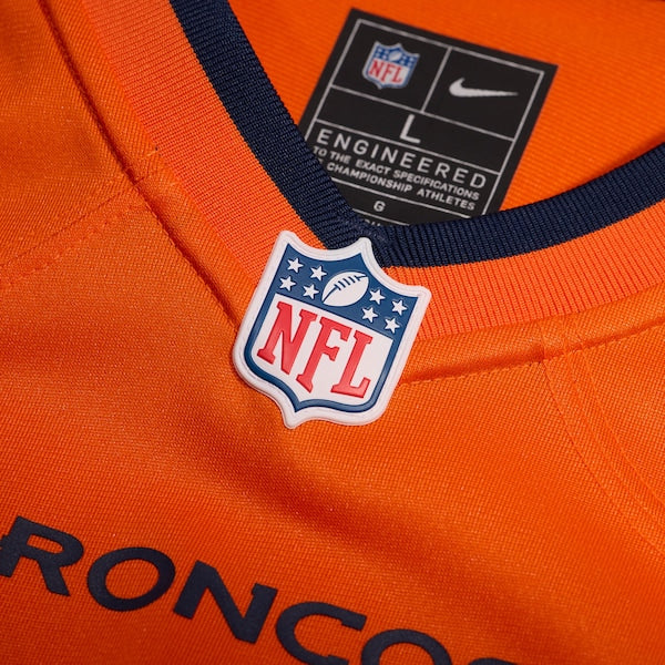 Justin Strnad Denver Broncos Nike Team Game Jersey - Orange - Image 5