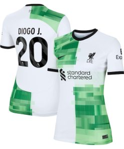 Diogo Jota Liverpool Nike Women's 2023/24 Away Replica Player Jersey - White/Red