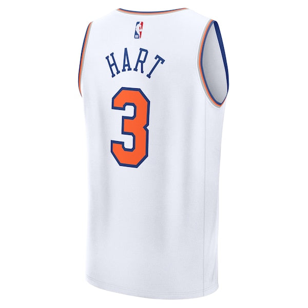 Josh Hart New York Knicks Fast Break Replica Player Jersey - Association Edition - White - Image 3