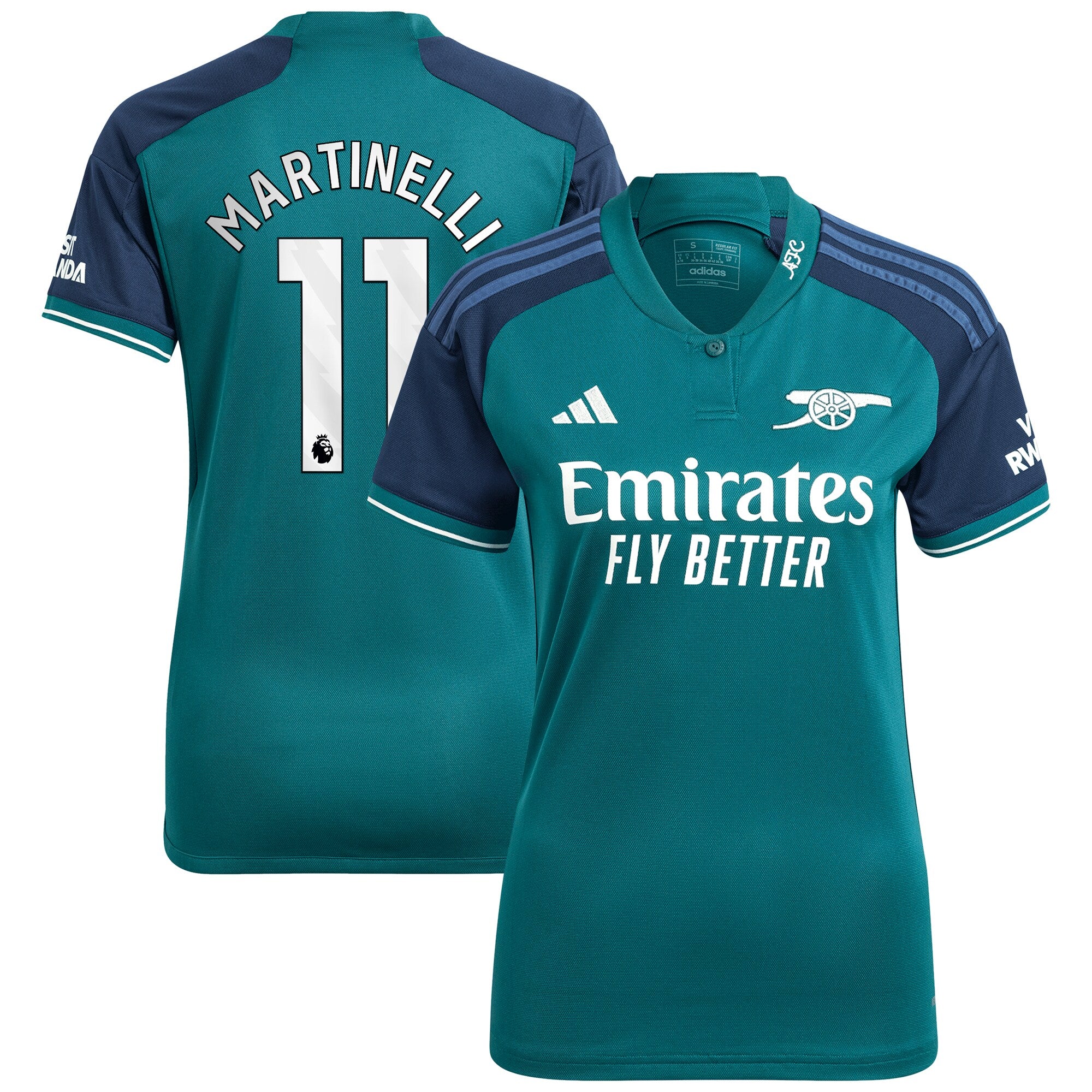 Gabriel Martinelli Arsenal adidas Women's 2023/24 Home Replica Player Jersey - Red/Green/Yellow - Image 5