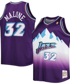 Karl Malone Utah Jazz Big & Tall Hardwood Classics 1996/97 Swingman Jersey - Purple/White