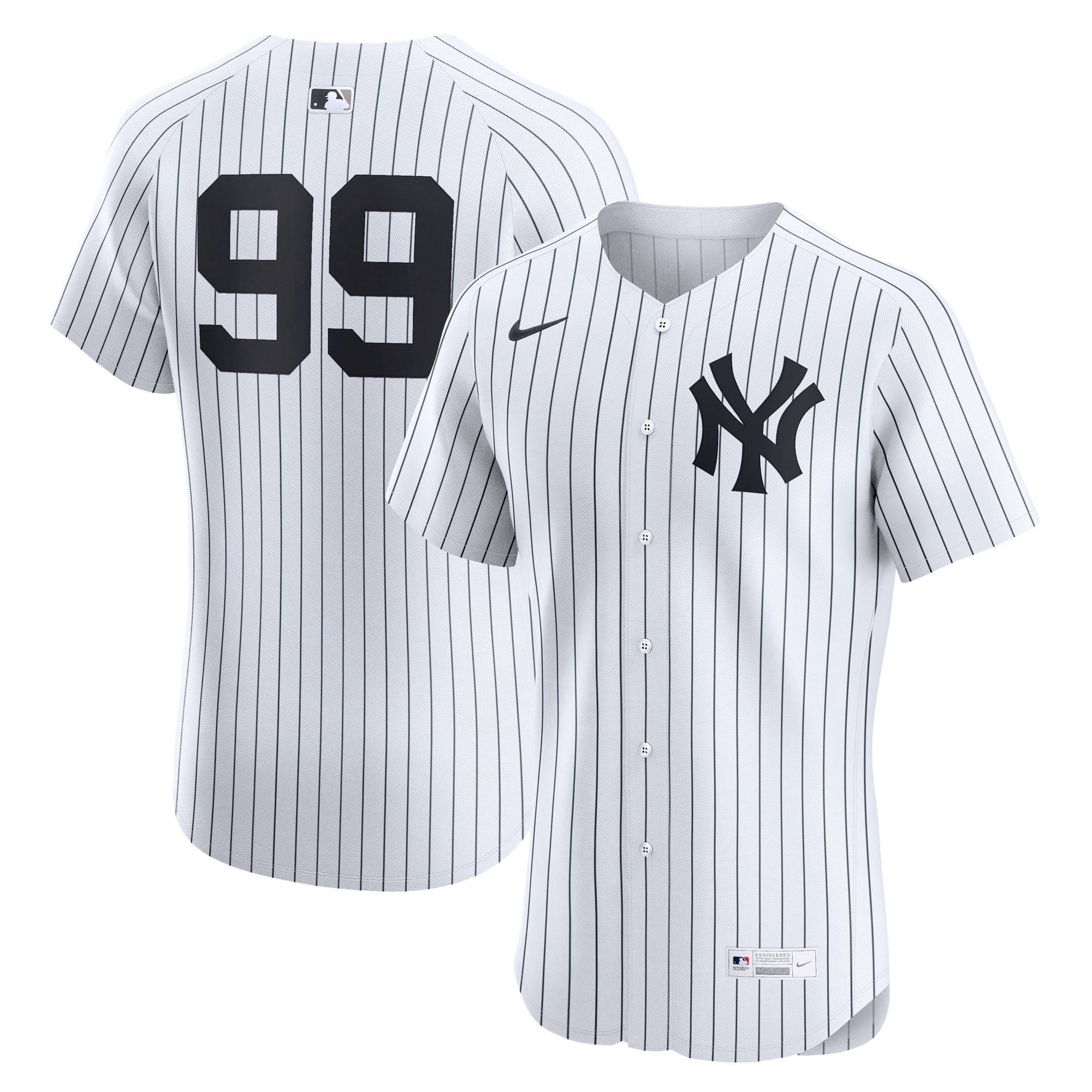 Aaron Judge New York Yankees Nike Alternate 2 Elite Jersey - Navy/White - Image 6