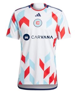 Alternative view of Chris Brady Chicago Fire adidas 2024 A Kit For All Replica Player Jersey?¨C White